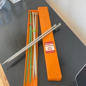 Vintage Knitting Needles with Case